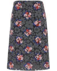 Fendi - Printed Lace Skirt - Lyst