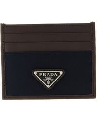 Prada - Nylon Leather Cardholder - Lyst