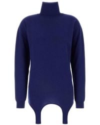 Saint Laurent - Pull Col Roule Detail Porte-Ja - Lyst