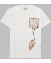 Fendi - T-Shirt Con Stampa Grafica Da Bambina - Lyst
