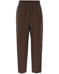 Brunello Cucinelli - Baggy Pull-Up Trousers - Lyst