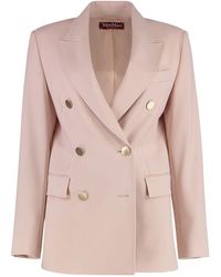 Max Mara - Edicola Double-Breasted Wool Blazer - Lyst