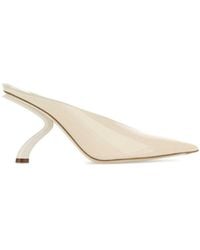 Ferragamo - Ivory Leather Heels - Lyst