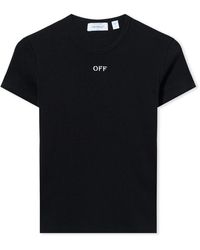 Off-White c/o Virgil Abloh - Basic T-Shirt With Logo Cotton T-Shirts - Lyst