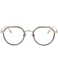 Linda Farrow - Lightgold/Metallicbrown/Optical Titanium Glasses - Lyst