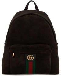 Gucci - Dark Suede Medium Ophidia Backpack - Lyst