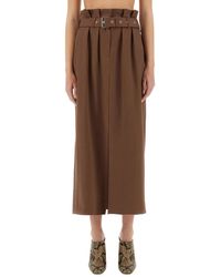 Dries Van Noten - Wool Skirt With Belt - Lyst