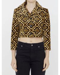 Etro - Velvet Cropped Jacket - Lyst