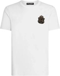 Dolce & Gabbana - Dolce & Gabbana T-Shirt With Heraldic Patch - Lyst