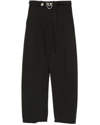 Pinko - Polyester Viscose Trousers - Lyst