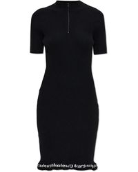 T By Alexander Wang - Alexanderwang.T Midi Dress With Logo - Lyst