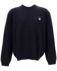 Maison Kitsuné - Maison Kitsuné "Fox Head Milano" Lambswool Jumper - Lyst