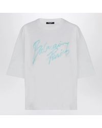 Balmain - Oversized T-Shirt With Logo Print - Lyst