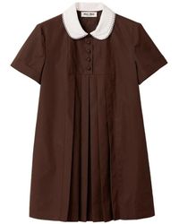 Miu Miu - Poplin Dress - Lyst