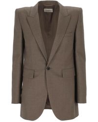 Saint Laurent - Peak-Lapels Single-Breasted Blazer - Lyst