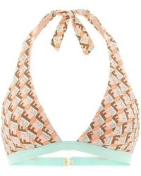 Fendi - 'Ff Waves' Bikini Top - Lyst
