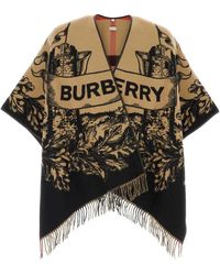 Burberry - Wool Poncho - Lyst