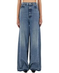 Stella McCartney - Wideleg Jeans With Contrasting Panels - Lyst