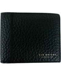 The Bridge - Grained Leather Wallet - Lyst