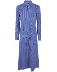 Polo Ralph Lauren - Long Sleeves Midi Day Dress - Lyst