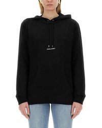 Saint Laurent - Sweatshirt With Logo Print - Lyst