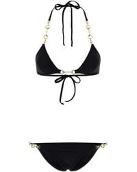 Gucci - Hobrsebit Detail Triangle Bikini Set - Lyst
