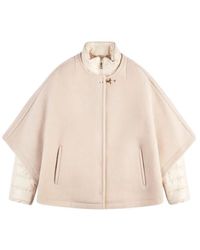 Fay - Detachable Double Quilted Cape With Zip - Lyst