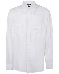 Michael Kors - Long Sleeves Linen 2 Pockets Over Shirt - Lyst