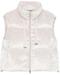 Herno - Velvet-Effect Padded Gilet - Lyst