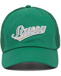 Stussy - Logo Embroidered Curved Peak Cap - Lyst