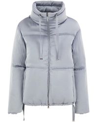 Herno - High-Neck Down Jacket With Drawstring Collar - Lyst