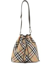 Burberry - Medium Drawstring Bucket Shoulder Bag - Lyst