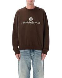 Sporty & Rich - Sporty & Rich Sporty & Rich H&W Crest Crewneck Sweatshirt - Lyst
