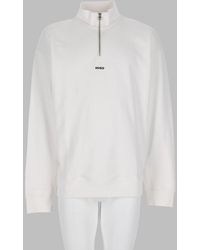 HUGO - Sweatshirt Durty Logo Cotton Sweatshirts - Lyst