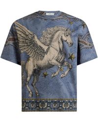 Etro - Cotton C-Neck Soho T-Shirt - Lyst