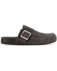 Loewe - Mud Suede Ease Buckle Slippers - Lyst