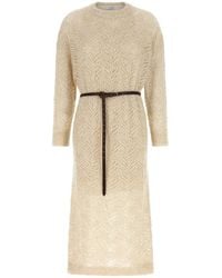 Brunello Cucinelli - 'Dazzling Abstact Leaf' Dress - Lyst