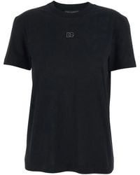 Dolce & Gabbana - Dolce & Gabbana Crewneck Logo T-Shirt - Lyst