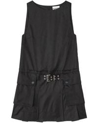 Ganni - Duchesse Nylon Mini Dress - Lyst