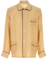 Saint Laurent - Embroidered Crepe Shirt - Lyst