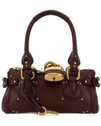 Chloé - Stud-Embellished Padlock Shoulder Bag - Lyst