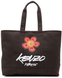 KENZO - Logo Cotton Tote Bag - Lyst