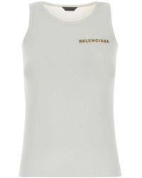Balenciaga - Cotton Jersey Tank Top - Lyst