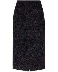 Balenciaga - Tweed Midi Skirt - Lyst