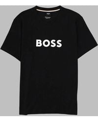 BOSS - T-Shirt Con Stampa Logo - Lyst