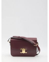 Celine - Triomphe Classique Leather Crossbody Bag - Lyst