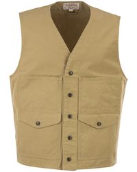Filson - Cotton Utility Vest With Patch Pockets - Lyst