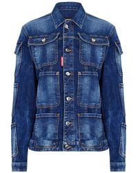 DSquared² - Tactical Jean Denim Jacket - Lyst
