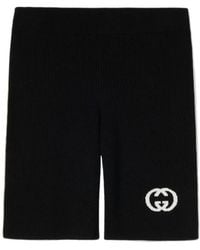 Gucci - Ribbed Shorts With Intarsia - Lyst