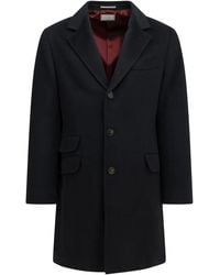 Brunello Cucinelli - Short Coat Made Of Virgin Wool Fabric - Lyst
